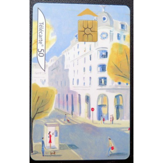 télécarte 50 unités Au coeur des villes l'automne 3/4 France télécom