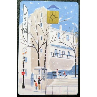 télécarte 50 unités Au coeur des villes l'hiver 4/4 France télécom