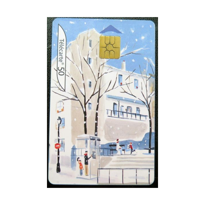télécarte 50 unités Au coeur des villes l'hiver 4/4 France télécom