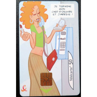 télécarte 50 unités Je termine mon chef d'oeuvre et j'arrive 3/4 France télécom