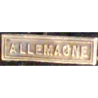 BARRETTE "ALLEMAGNE" ARGENTÉE POUR MÉDAILLE MINIATURE