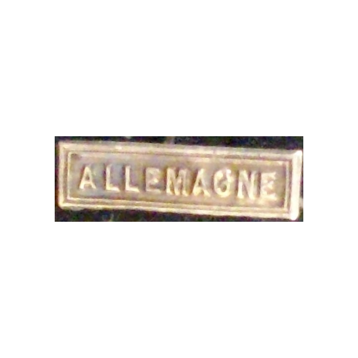 BARRETTE "ALLEMAGNE" ARGENTÉE POUR MÉDAILLE MINIATURE