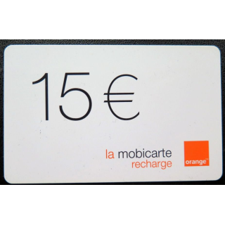 Mobicarte recharge 15 € Orange