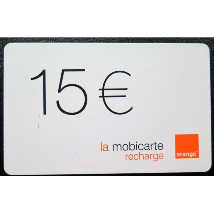 Mobicarte recharge 15 € Orange