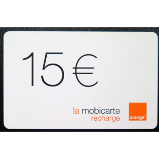 Mobicarte recharge 15 € Orange