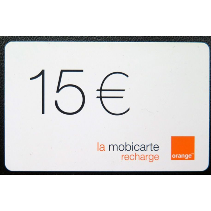 Mobicarte recharge 15 € Orange
