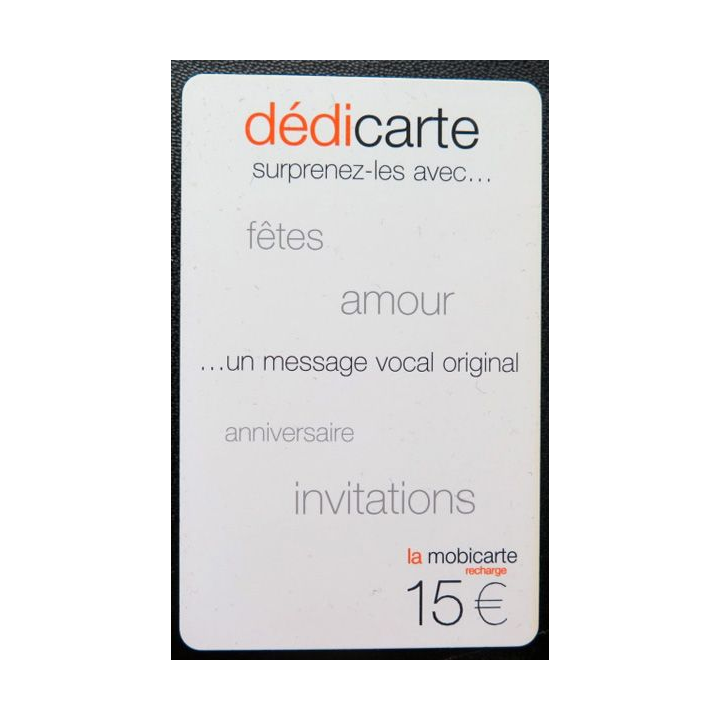 Dédicarte 15 € orange