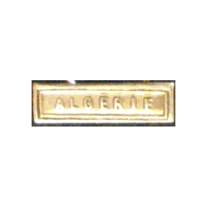 BARRETTE "ALGÉRIE" ARGENTÉE POUR MÉDAILLE MINIATURE