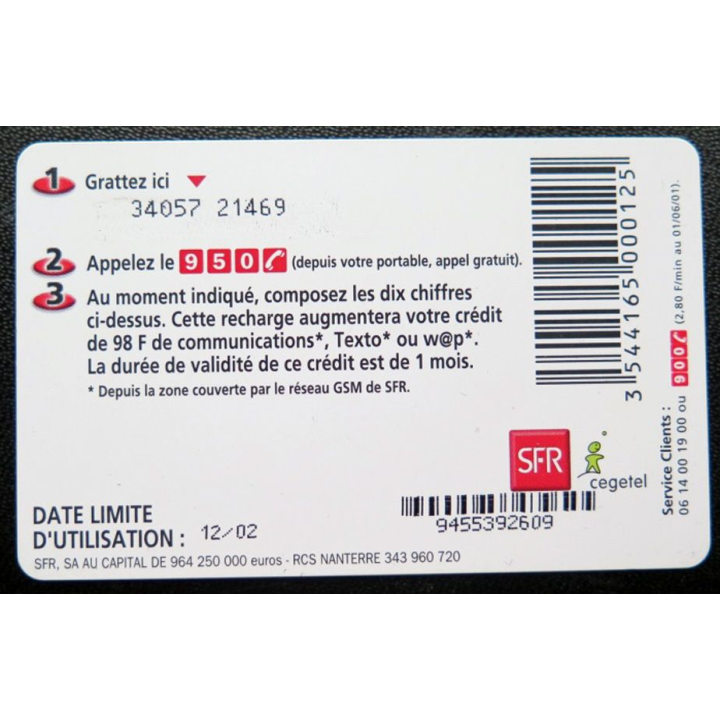 SFR la Carte 98 F