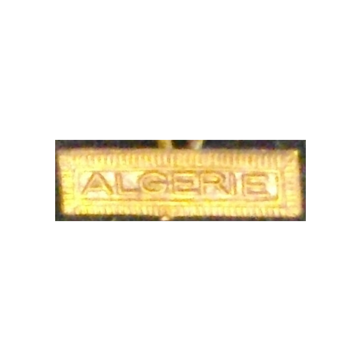 BARRETTE "ALGÉRIE" BRONZE POUR MÉDAILLE MINIATURE
