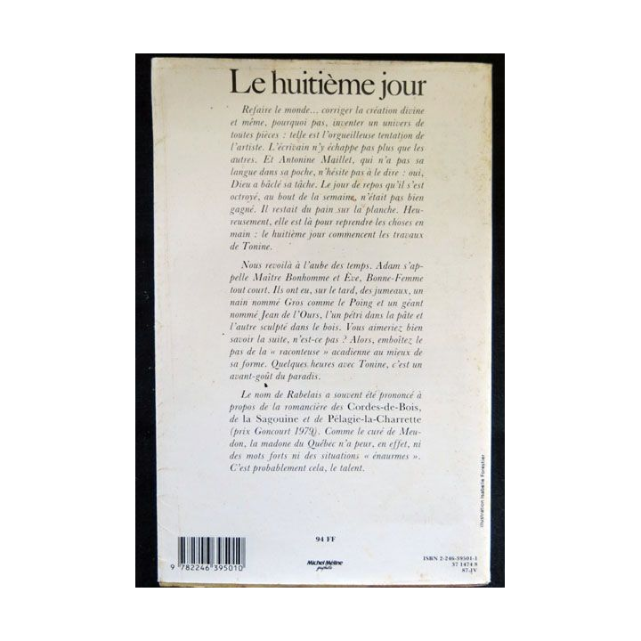 Le huitième jour écrit par Antonine Maillet aux éditions Grasset