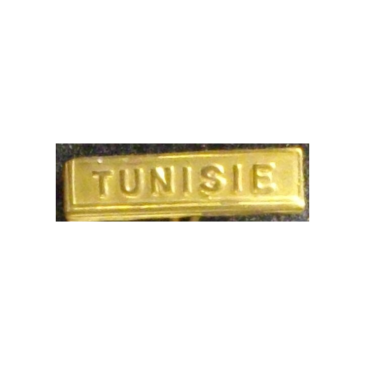 BARRETTE "TUNISIE" BRONZE POUR MÉDAILLE MINIATURE