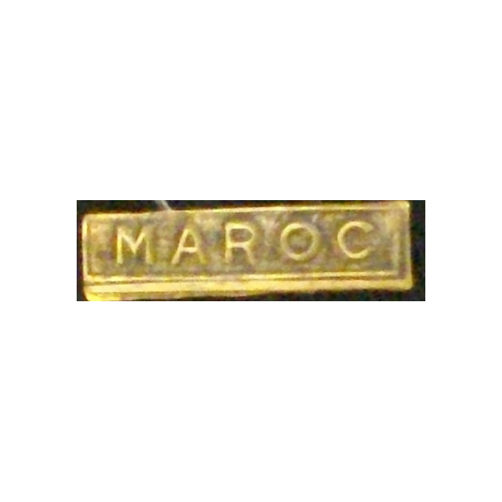 BARRETTE "MAROC" BRONZE POUR MÉDAILLE MINIATURE