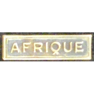 BARRETTE "AFRIQUE" ARGENTÉE POUR MÉDAILLE MINIATURE sans tige de fixation