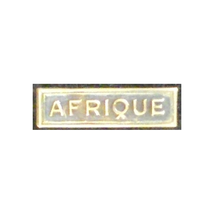 BARRETTE "AFRIQUE" ARGENTÉE POUR MÉDAILLE MINIATURE sans tige de fixation