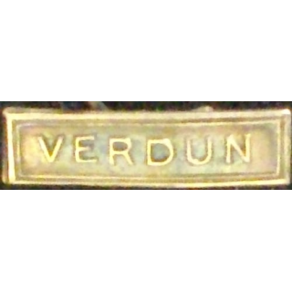BARRETTE "VERDUN" ARGENTÉE POUR MÉDAILLE MINIATURE