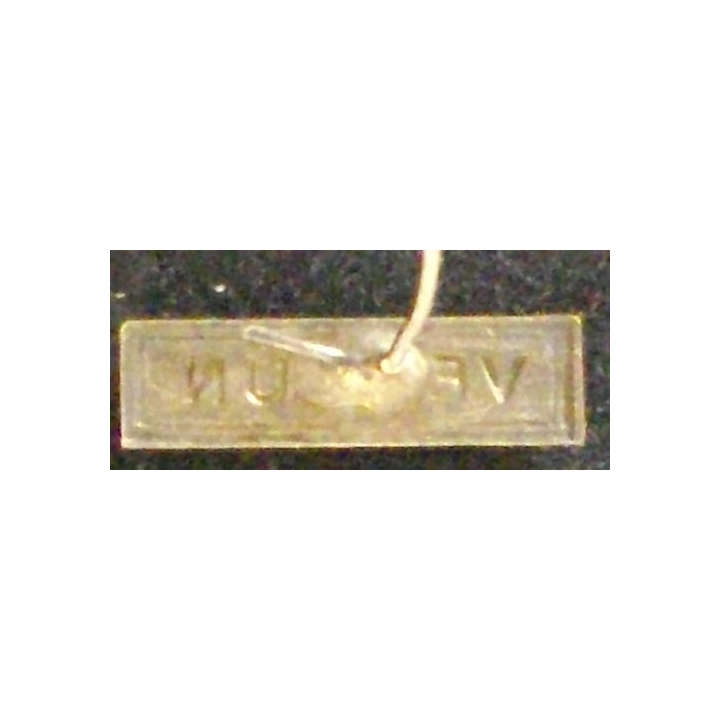 BARRETTE "VERDUN" ARGENTÉE POUR MÉDAILLE MINIATURE