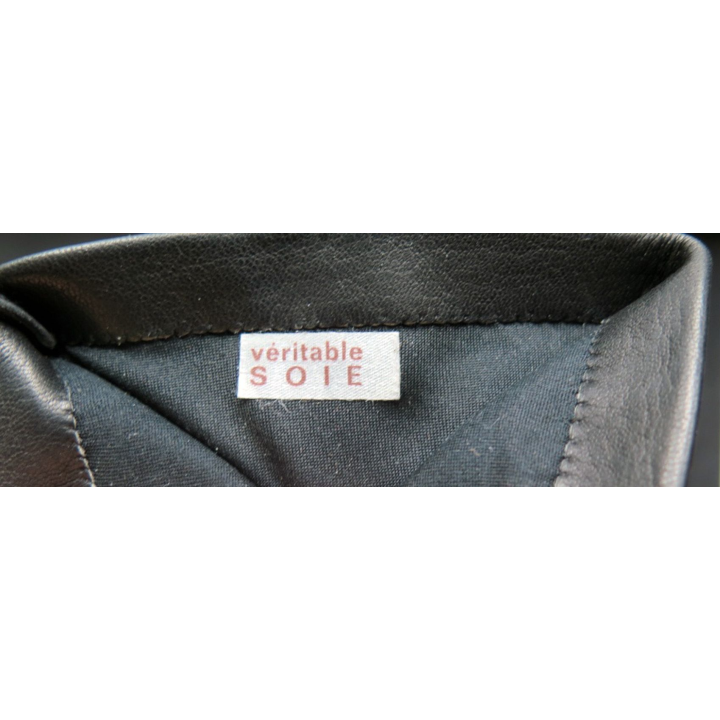 Paire de gants cuir et soie Taille 7,5 ?