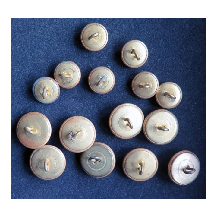 Lot de bouton d'uniforme d'officier de marine