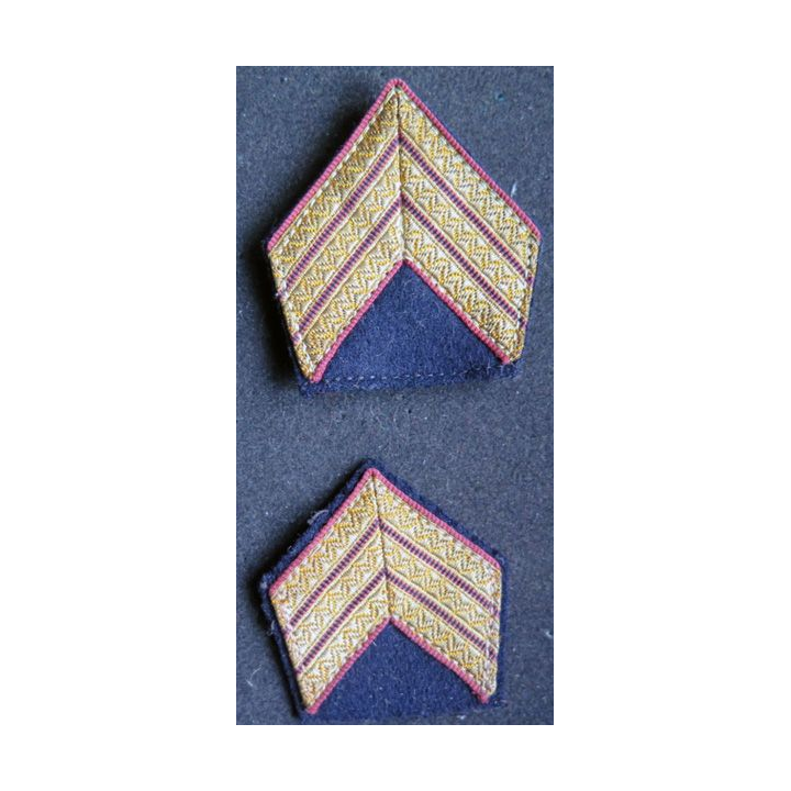 paire d'insigne de sergent chef (dont un avec crochets)