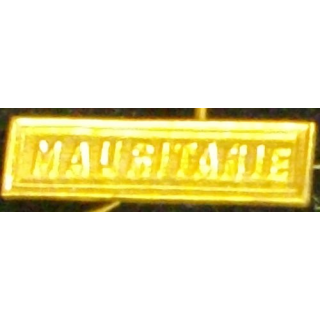 BARRETTE "MAURITANIE" DORÉE POUR MÉDAILLE MINIATURE