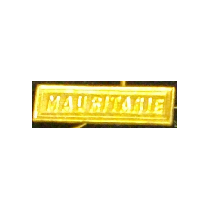 BARRETTE "MAURITANIE" DORÉE POUR MÉDAILLE MINIATURE