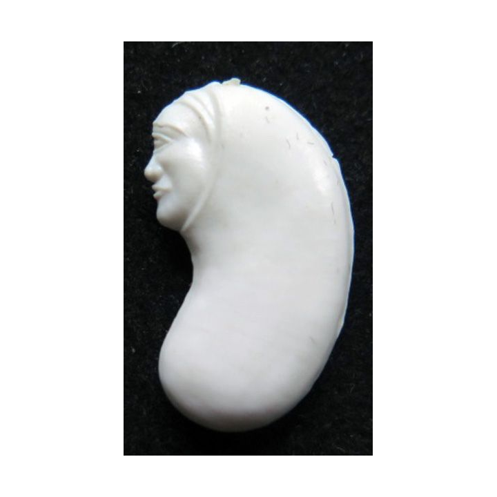 Fève tête de femme forme haricot en plastique