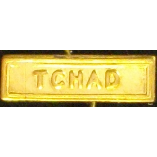 BARRETTE "TCHAD" DORÉE POUR MÉDAILLE MINIATURE