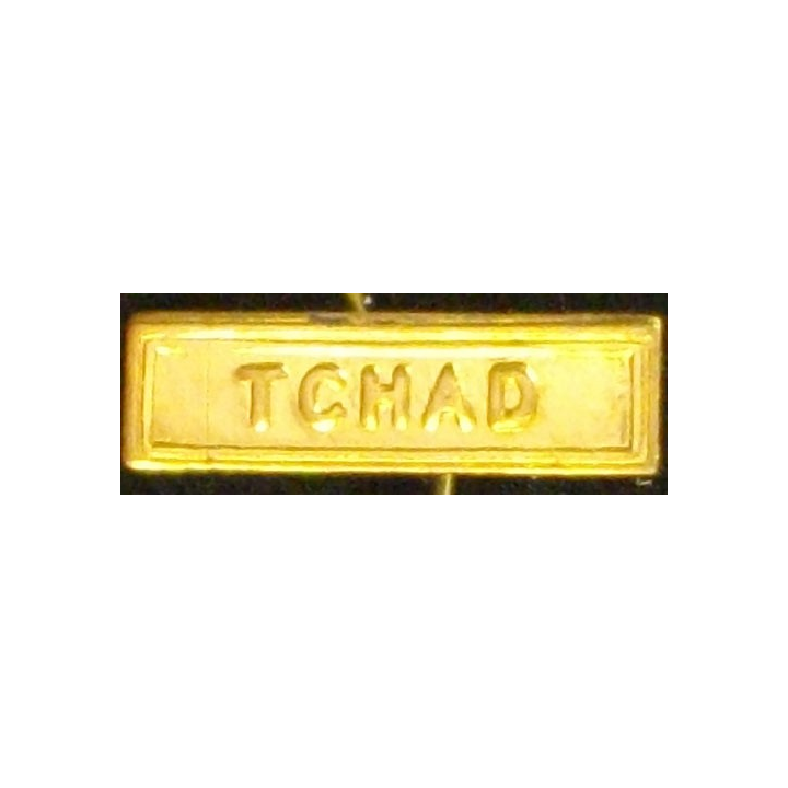 BARRETTE "TCHAD" DORÉE POUR MÉDAILLE MINIATURE