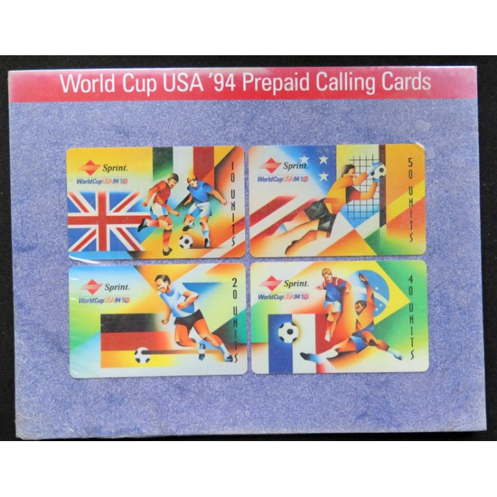 Sprint World Cup USA '94 Prepaid Calling Cards pack de 4 cartes dans son emballage