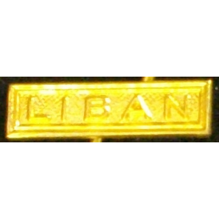 BARRETTE "LIBAN" DORÉE POUR MÉDAILLE MINIATURE