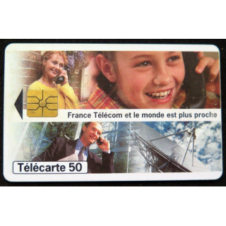 télécarte 50 unités France télécom et le monde est plus proche