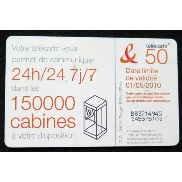 télécarte 50 unités France télécom