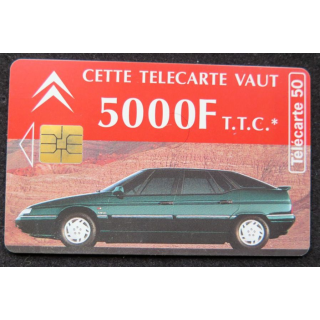 télécarte 50 unités Citroën cette carte vaut 5000 F TTC France télécom