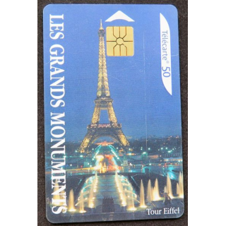télécarte 50 unités France télécom Les Grands Monuments Tour Eiffel