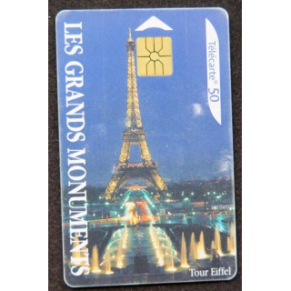 télécarte 50 unités France télécom Les Grands Monuments Tour Eiffel