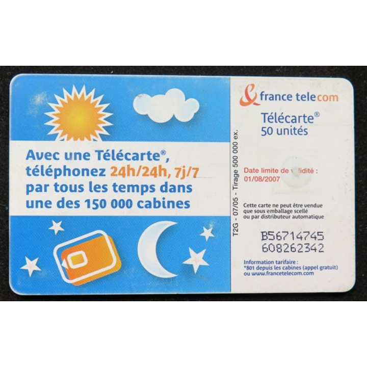 télécarte 50 unités France télécom Les Grands Monuments Tour Eiffel