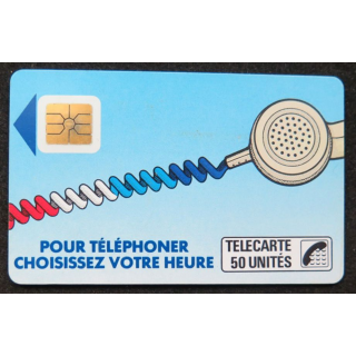 télécarte 50 unités France télécom Pour téléphoner choisissez votre heure