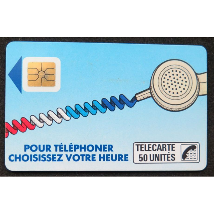 télécarte 50 unités France télécom Pour téléphoner choisissez votre heure