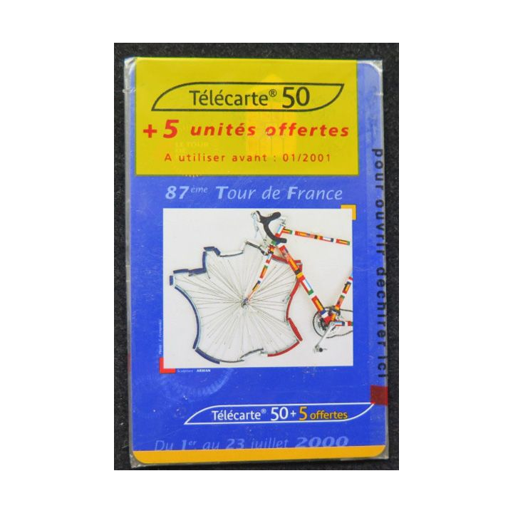 télécarte 50 unités France télécom 87° Tour de France sous blister neuve
