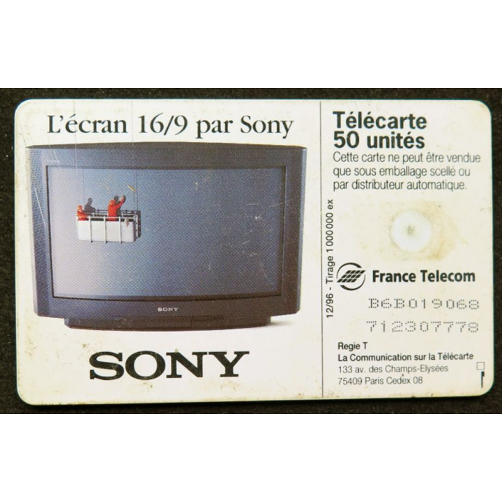 télécarte 50 unités France télécom Sony