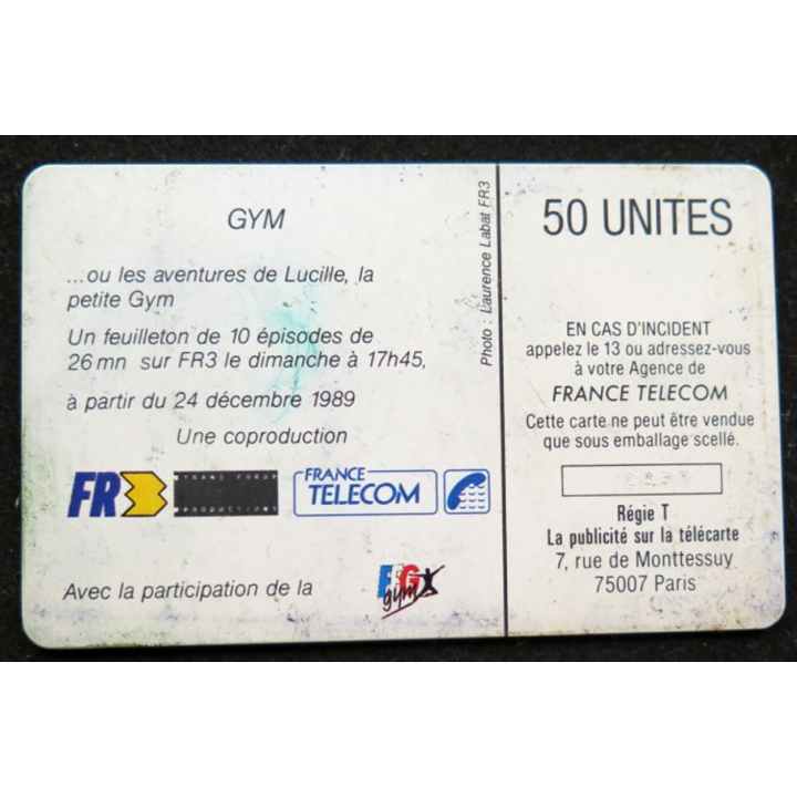 télécarte 50 unités France télécom Gym un nouveau feuilleton