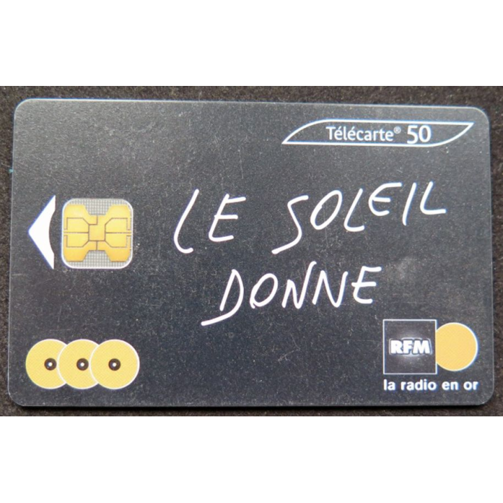 télécarte 50 unités France télécom RFM Le Soleil donne