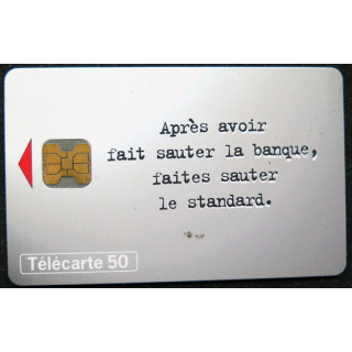 télécarte 50 unités France télécom après avoir fait sauter la banque ...