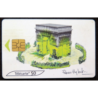 télécarte 50 unités France télécom Arc de triomphe Fabrice Hybert