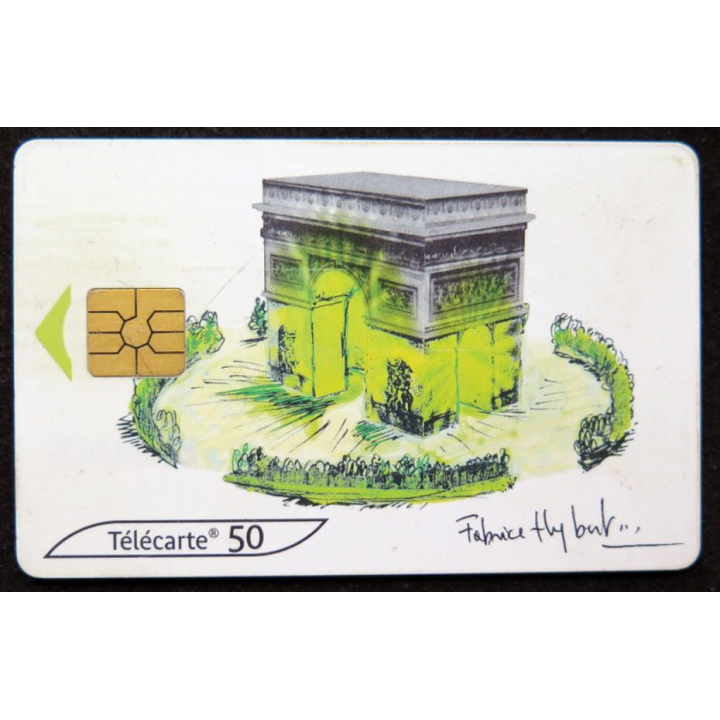 télécarte 50 unités France télécom Arc de triomphe Fabrice Hybert