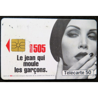 télécarte 50 unités France télécom Levis 505 le Jean qui moule les garçons