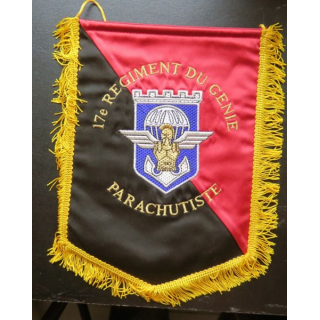 17° RGP : fanion du 17° Régiment du génie parachutiste 26 x 20 cm