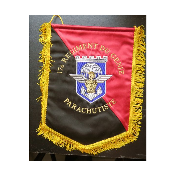 17° RGP : fanion du 17° Régiment du génie parachutiste 26 x 20 cm