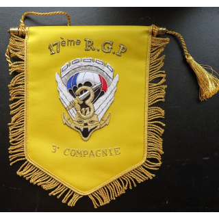 17° RGP fanion de la 3° compagnie du 17° Régiment du génie parachutiste